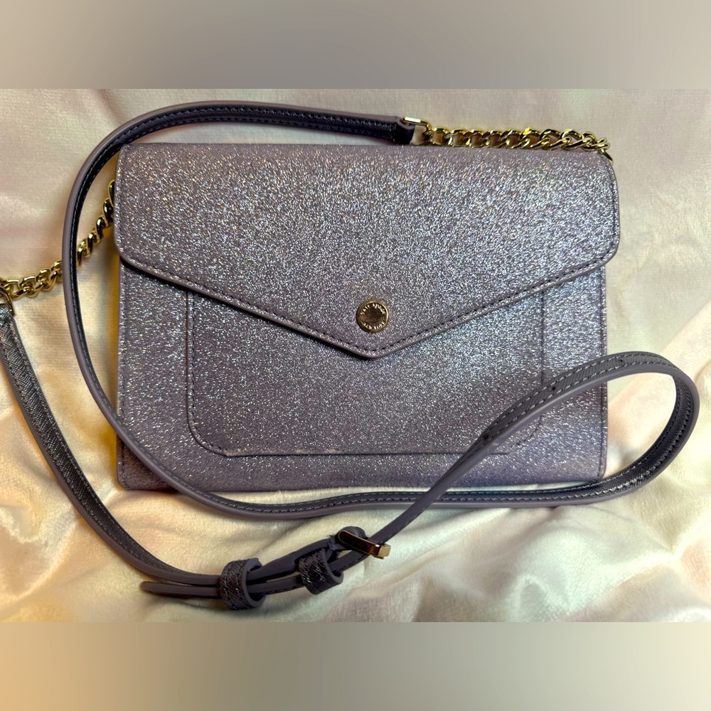 Kate Spade Crossbody Lilac Frost Tinsel Glitter - Picture 1 of 12